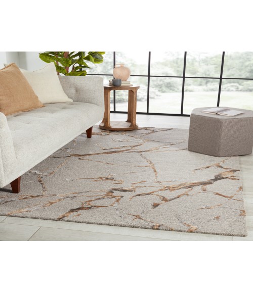 Jaipur Living Shattered Handmade Abstract Light Gray/ Gold Area Rug (5'X8')