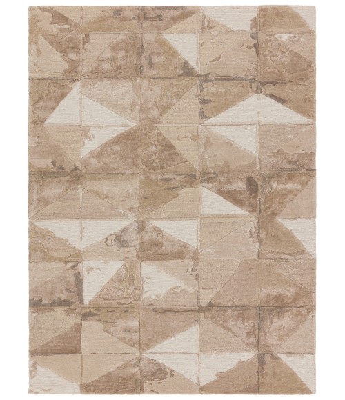 Jaipur Living Agate Handmade Geometric Taupe/ Cream Area Rug 9'X12'