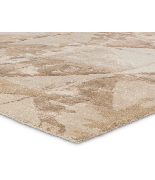 Jaipur Living Agate Handmade Geometric Taupe/ Cream Area Rug 9'X12'