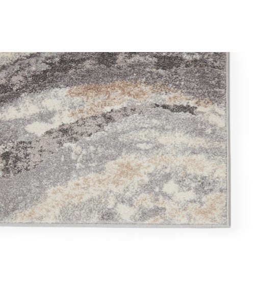 Ferris Area Rug Vibe by Jaipur Living Gatlin Abstract Gray/ Cream Runner Rug (3'X10')