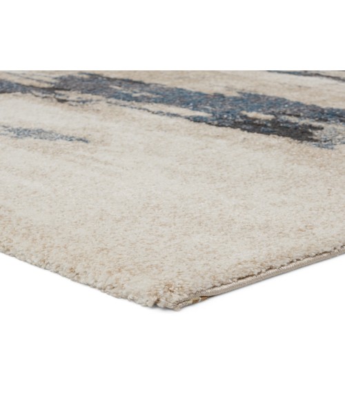 Vibe by Jaipur Living Yushan Abstract White/ Blue Runner Rug 3'X10'