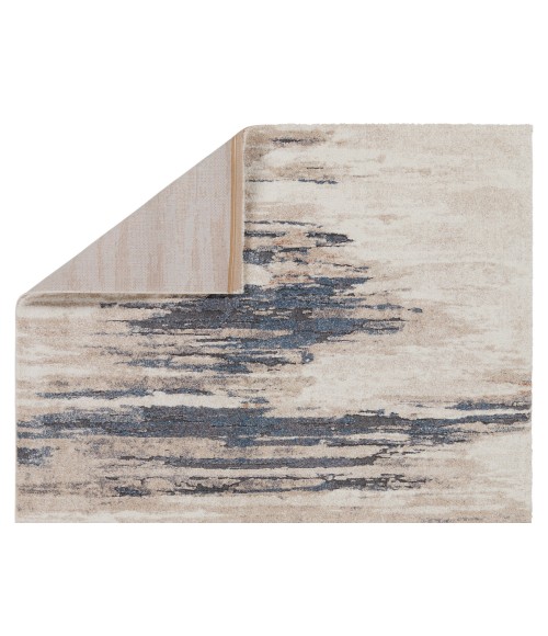 Vibe by Jaipur Living Yushan Abstract White/ Blue Runner Rug 3'X10'
