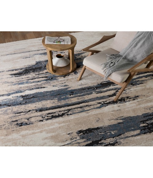 Vibe by Jaipur Living Yushan Abstract White/ Blue Runner Rug 3'X10'