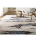 Vibe by Jaipur Living Yushan Abstract White/ Blue Runner Rug 3'X10'