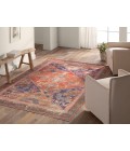 GAR02 Sancho Rug Vibe by Jaipur Living Sancho Medallion Orange/Purple Area Rug 8'X10'