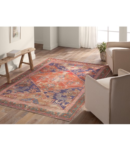 GAR02 Sancho Rug Vibe by Jaipur Living Sancho Medallion Orange/Purple Area Rug 8'X10'