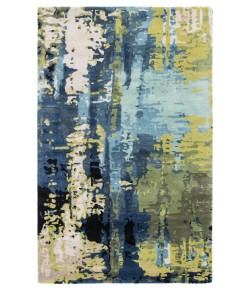 Jaipur Living Matcha Handmade Abstract Blue/ Green Ges10 Area Rug 8 ft. X 11 ft. Rectangle