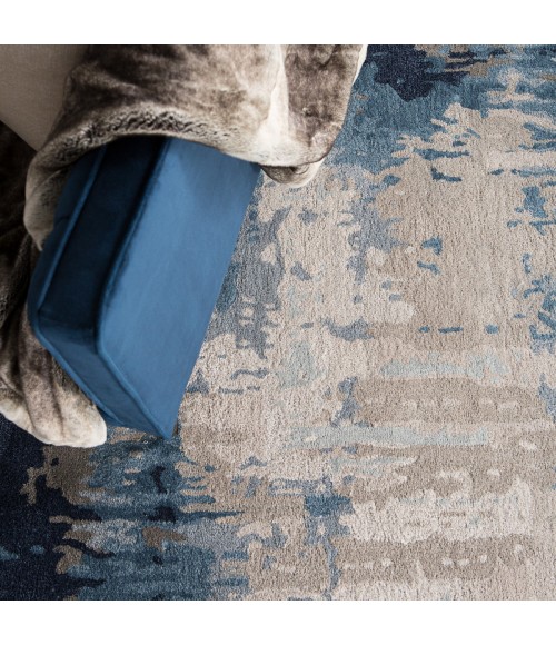 Jaipur Living Benna Handmade Abstract Blue/ Gray Area Rug (9'X13')