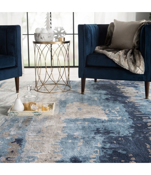 Jaipur Living Benna Handmade Abstract Blue/ Gray Area Rug (9'X13')