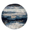 Genesis Area Rug Jaipur Living Benna Handmade Abstract Blue/ Gray Round Area Rug (6'X6')