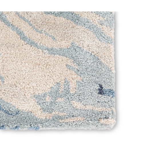 Jaipur Living Atha Handmade Abstract Blue/ Gray Area Rug (9'X13')