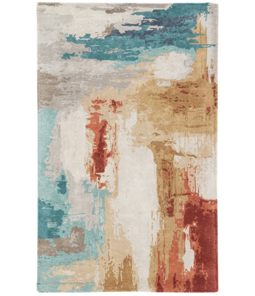 Jaipur Living Swisher Handmade Abstract Blue/ Red Area Rug (5'X8')