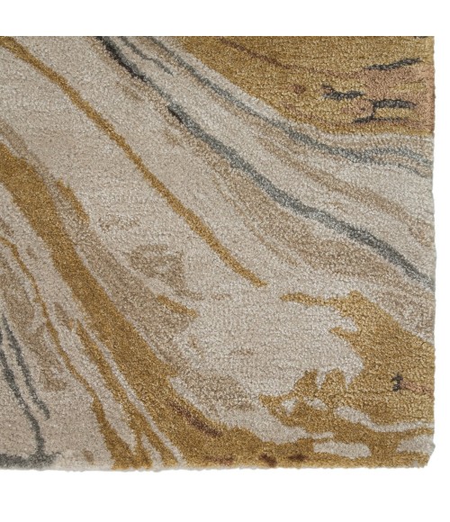 Jaipur Living Atha Handmade Abstract Gold/ Beige Area Rug (2'X3')