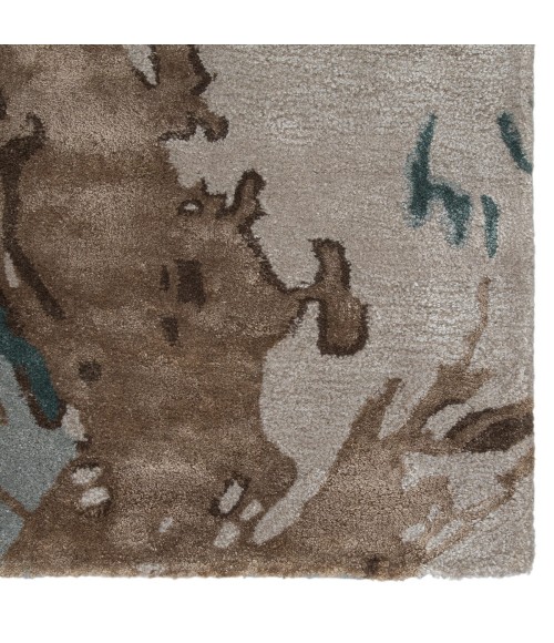 Jaipur Living Conley Handmade Abstract Teal/ Light Gray Area Rug (2'X3')