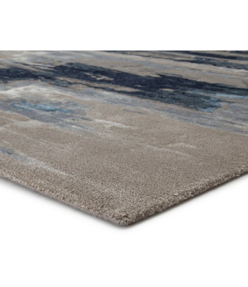 Jaipur Living Ryenn Handmade Abstract Dark Blue/ Gray Area Rug (8'X11')