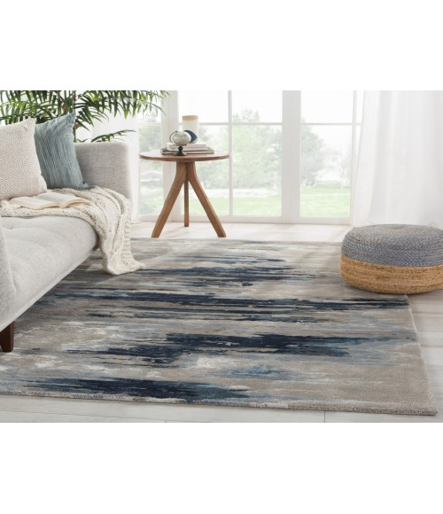 Jaipur Living Ryenn Handmade Abstract Dark Blue/ Gray Area Rug (8'X11')