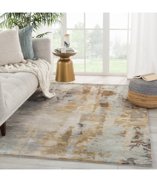 Jaipur Living Matcha Handmade Abstract Gray/ Gold Area Rug (5'X8')