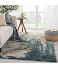 Jaipur Living Luella Handmade Abstract Teal/ Gray Area Rug (8'X11')