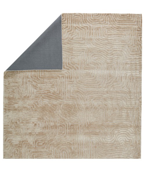 Genesis Area Rug Jaipur Living Impress Handmade Abstract Beige Round Rug (10')