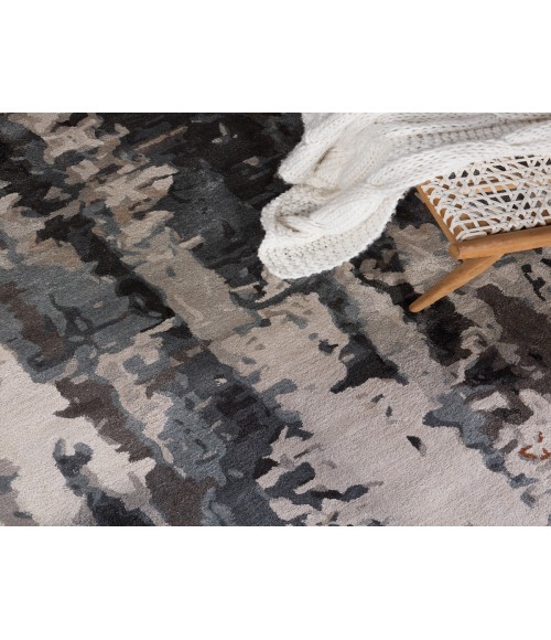 Jaipur Living Matcha Handmade Abstract Gray/ Black Area Rug (5'X8')