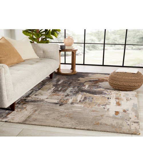 Jaipur Living Luella Handmade Abstract Brown/ Gray Area Rug (9'X12')