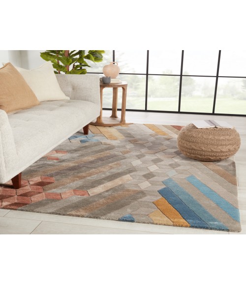 Genesis Area Rug Jaipur Living Cairns Handmade Geometric Multicolor/ Gray Area Rug (5'X8')