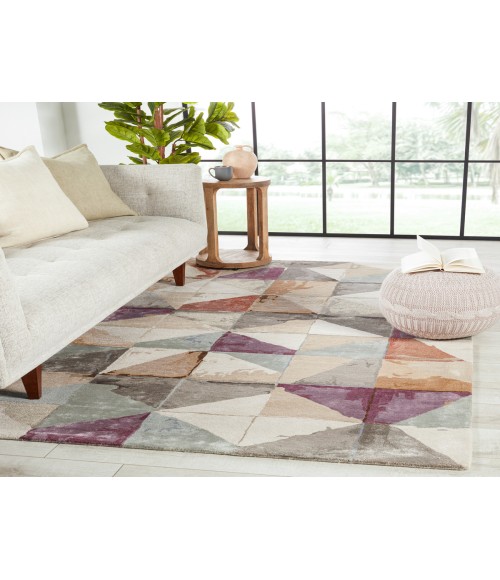 Jaipur Living Ruban Handmade Geometric Purple/ Beige Area Rug (10'X14')