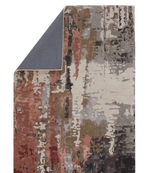Jaipur Living Matcha Handmade Abstract Gray/ Red Area Rug 5'X8'