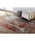 Jaipur Living Matcha Handmade Abstract Gray/ Red Area Rug 5'X8'