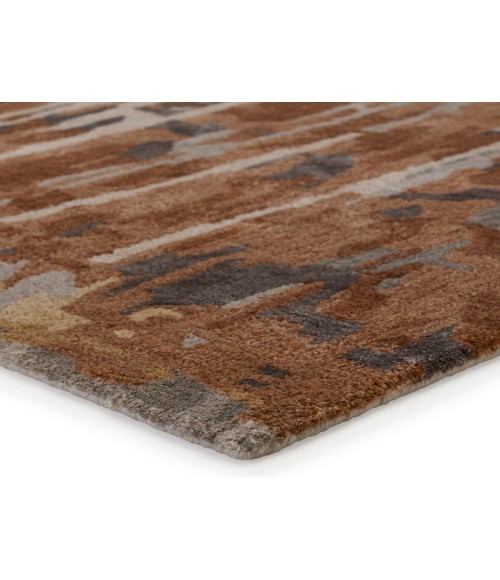 GES60 Prause Rug Jaipur Living Prause Handmade Abstract Gray/ Bronze Area Rug 10'X14'