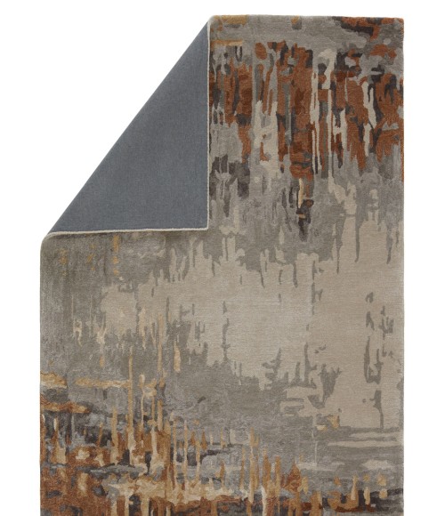 GES60 Prause Rug Jaipur Living Prause Handmade Abstract Gray/ Bronze Area Rug 10'X14'
