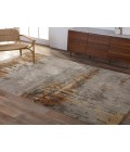 GES60 Prause Rug Jaipur Living Prause Handmade Abstract Gray/ Bronze Area Rug 10'X14'