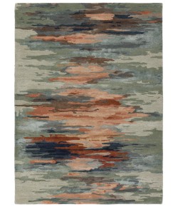 Jaipur Living Ryenn Handmade Abstract Sage/ Peach Ges61 Area Rug 8 ft. X 11 ft. Rectangle