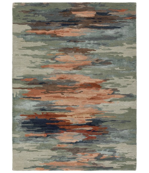 Jaipur Living Ryenn Handmade Abstract Sage/ Peach Area Rug 8'X11'