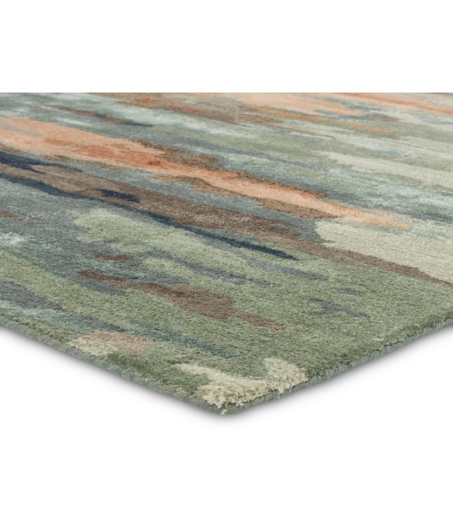 Jaipur Living Ryenn Handmade Abstract Sage/ Peach Area Rug 8'X11'