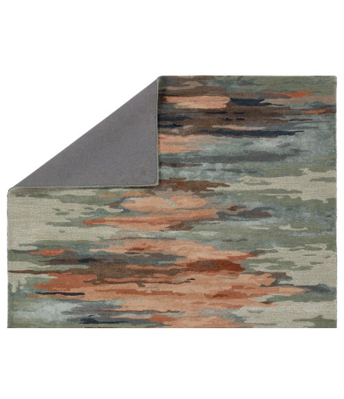 Jaipur Living Ryenn Handmade Abstract Sage/ Peach Area Rug 8'X11'