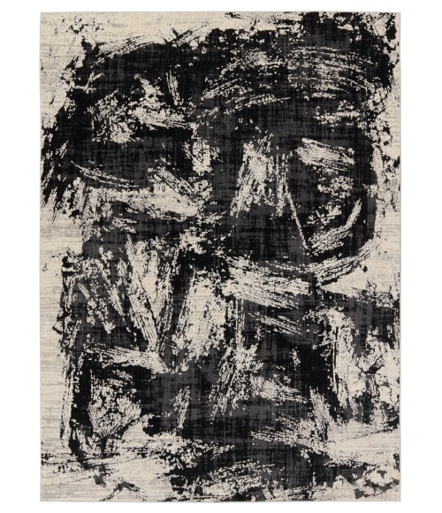 GRA02 Dusk Rug Jaipur Living Dusk Abstract Black/ Cream Area Rug 10'6"X14'