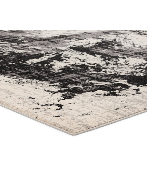 GRA02 Dusk Rug Jaipur Living Dusk Abstract Black/ Cream Area Rug 10'6"X14'