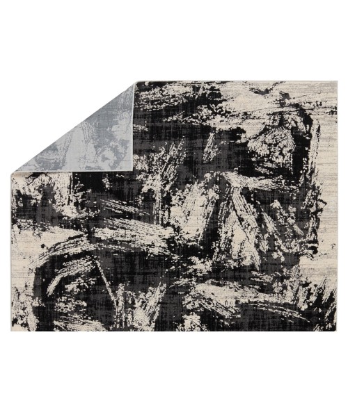 GRA02 Dusk Rug Jaipur Living Dusk Abstract Black/ Cream Area Rug 10'6"X14'