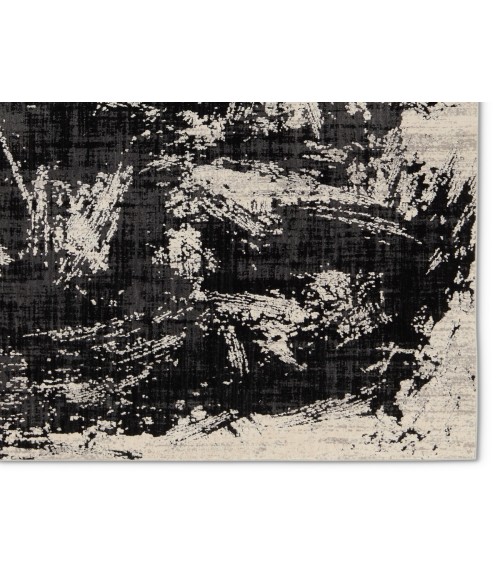 GRA02 Dusk Rug Jaipur Living Dusk Abstract Black/ Cream Area Rug 10'6"X14'