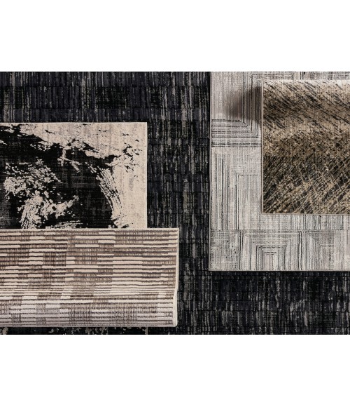 GRA02 Dusk Rug Jaipur Living Dusk Abstract Black/ Cream Area Rug 10'6"X14'