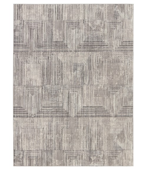 GRA03 Sublime Rug Jaipur Living Sublime Geometric Gray/ Cream Area Rug 5'3"X8'