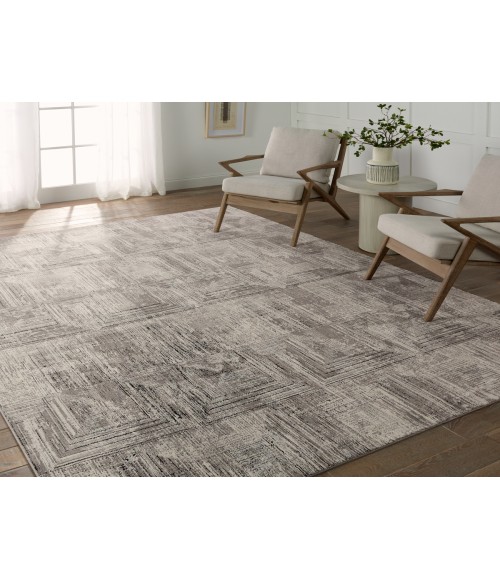 GRA03 Sublime Rug Jaipur Living Sublime Geometric Gray/ Cream Area Rug 5'3"X8'