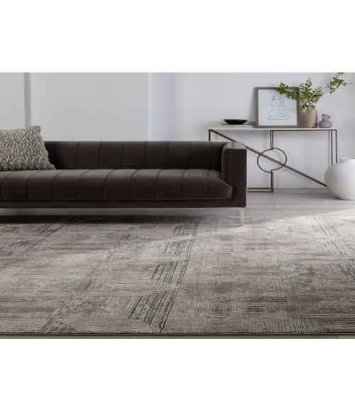 GRA03 Sublime Rug Jaipur Living Sublime Geometric Gray/ Cream Area Rug 5'3"X8'