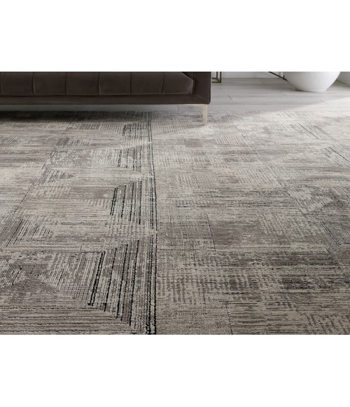 GRA03 Sublime Rug Jaipur Living Sublime Geometric Gray/ Cream Area Rug 5'3"X8'