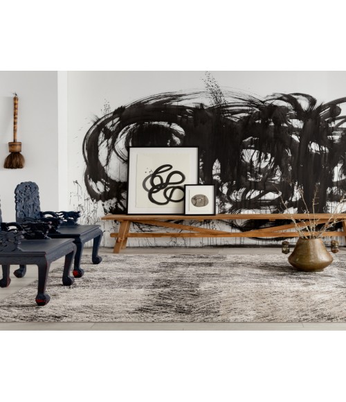GRA04 Dairon Rug Jaipur Living Dairon Abstract Black/ Taupe Area Rug 8'X10'