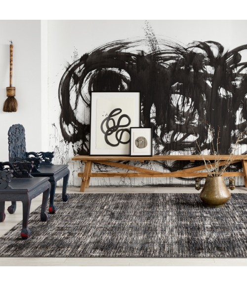 Jaipur Living Carbon Geometric Gray/ Black Area Rug 10'6"X14'