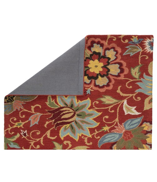 Hacienda Area Rug Jaipur Living Zamora Handmade Floral Red/ Multicolor Area Rug (9'X12')