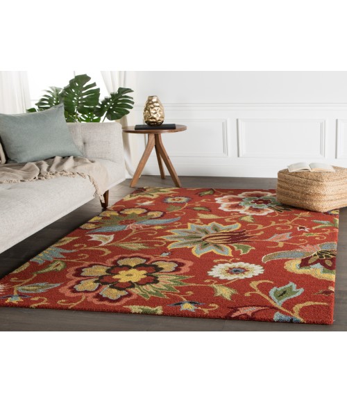 Hacienda Area Rug Jaipur Living Zamora Handmade Floral Red/ Multicolor Area Rug (9'X12')