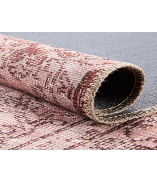 HBL02 Berxley Rug Kate Lester + Jaipur Living Berxley Medallion Rose/ Maroon Area Rug 9'X12'